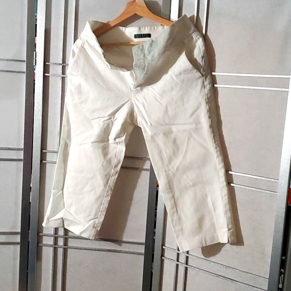 Ralph Lauren White capri size 8